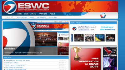 Официальный сайт ESWC засверкал новыми красками