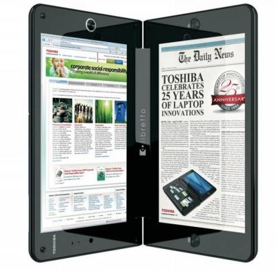 Toshiba Libretto W100, тот самый ноутбук с двумя дисплеями